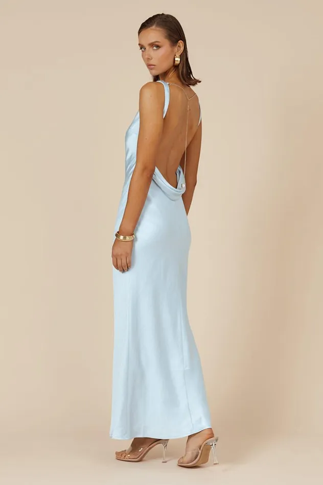 Women Maxi Dresses Runaway The Label SAMSARA DRESS Light Blue