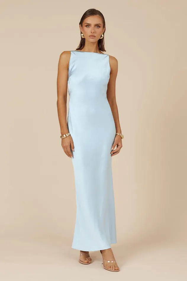 Women Maxi Dresses Runaway The Label SAMSARA DRESS Light Blue