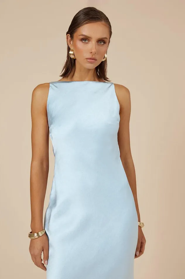 Women Maxi Dresses Runaway The Label SAMSARA DRESS Light Blue