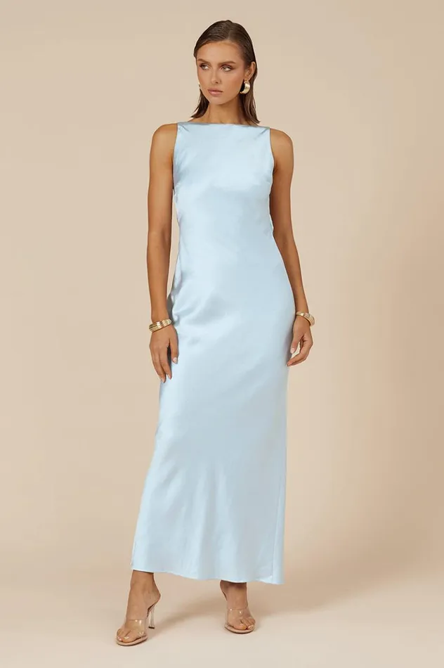 Women Maxi Dresses Runaway The Label SAMSARA DRESS Light Blue