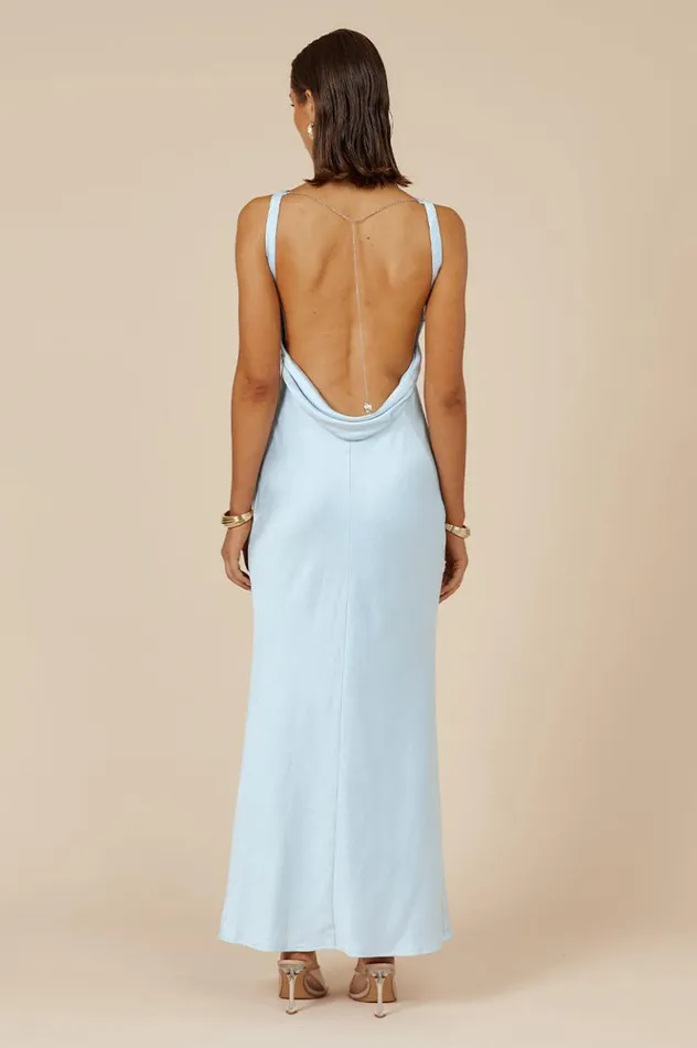 Women Maxi Dresses Runaway The Label SAMSARA DRESS Light Blue