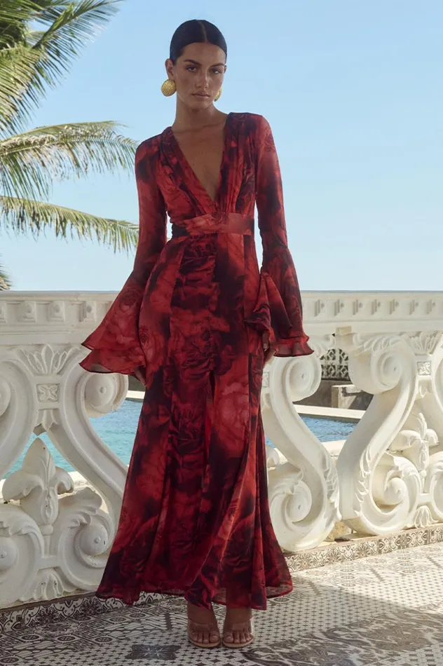 Women Maxi Dresses Runaway The Label SARI MAXI DRESS Giovana Print