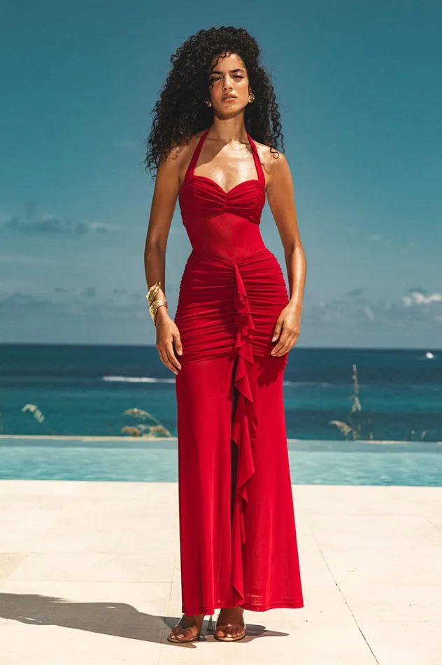 Women Maxi Dresses Runaway The Label TALLULA MAXI DRESS Cherry