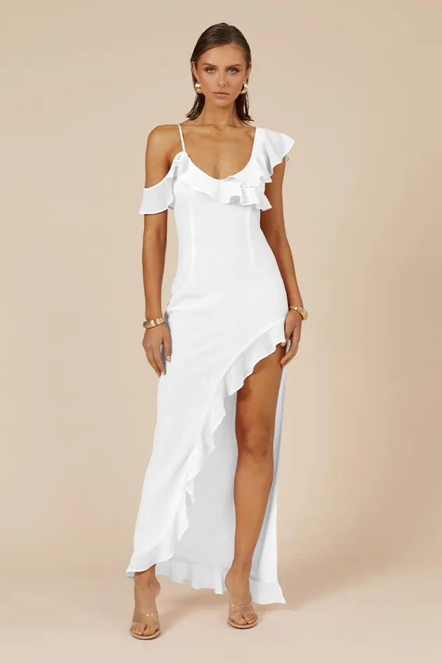 Women Maxi Dresses Runaway The Label VACANZA MAXI DRESS White