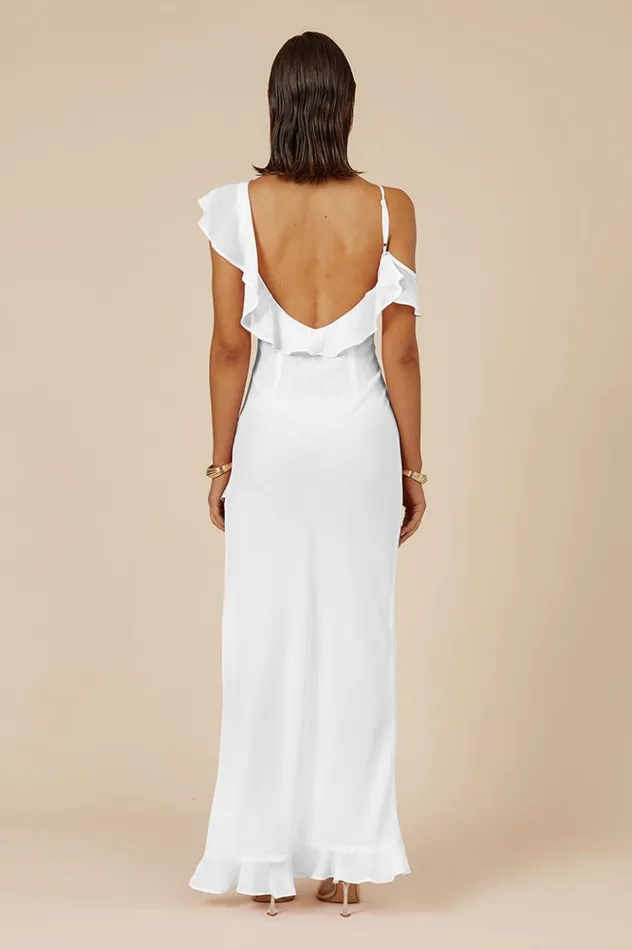 Women Maxi Dresses Runaway The Label VACANZA MAXI DRESS White