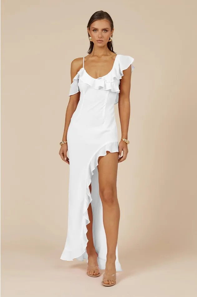 Women Maxi Dresses Runaway The Label VACANZA MAXI DRESS White