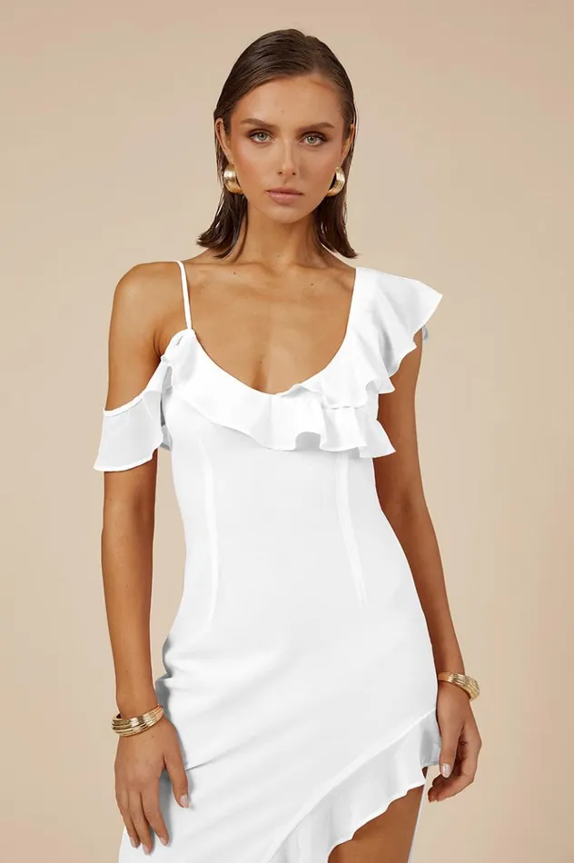 Women Maxi Dresses Runaway The Label VACANZA MAXI DRESS White