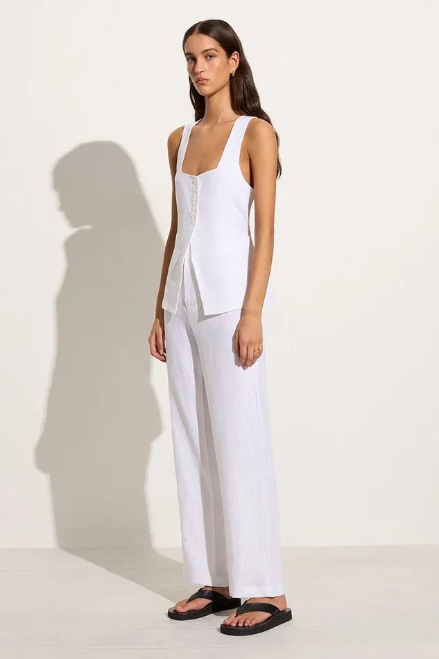 Women Maya Vest White Faithfull The Brand Tops Women Maya Vest White Faithfull The Brand Tops