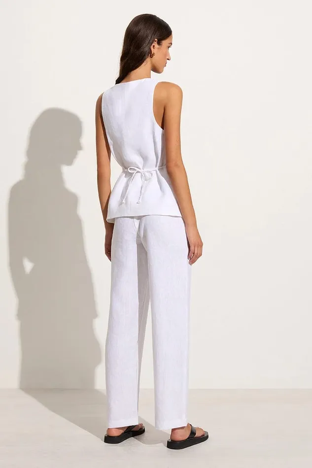 Women Maya Vest White Faithfull The Brand Tops Women Maya Vest White Faithfull The Brand Tops