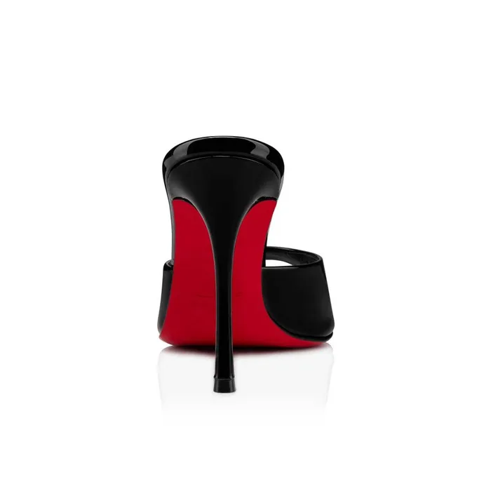 Women Me Dolly 100 Mm Mules 8211 Patent Calf 8211 Black Blacklin Black Christian Louboutin Sandals and Slides