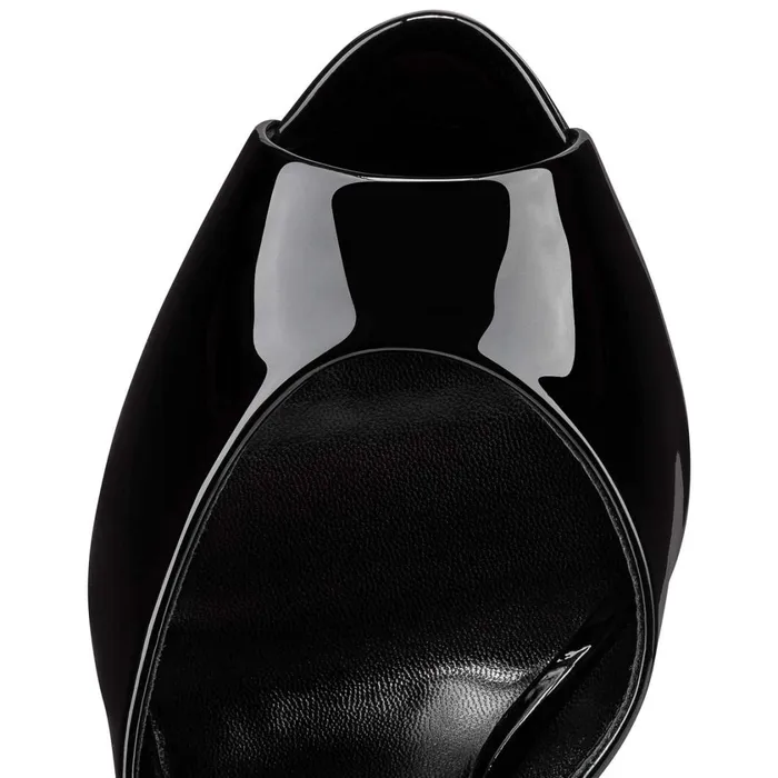 Women Me Dolly 100 Mm Mules 8211 Patent Calf 8211 Black Blacklin Black Christian Louboutin Sandals and Slides