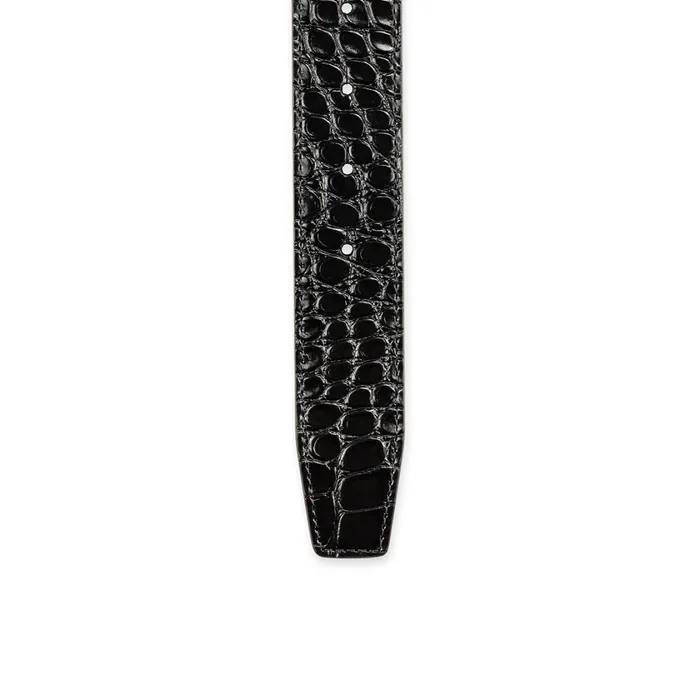 WomenMen CL Logo Belt Belt 8211 Embossed Calf Leather And Metal 8211 Black Black Christian Louboutin Belts