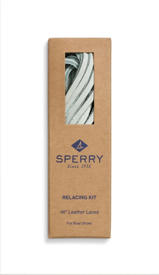 WomenMen Lace Kit With Needle White Sperry Shoe Care and Laces