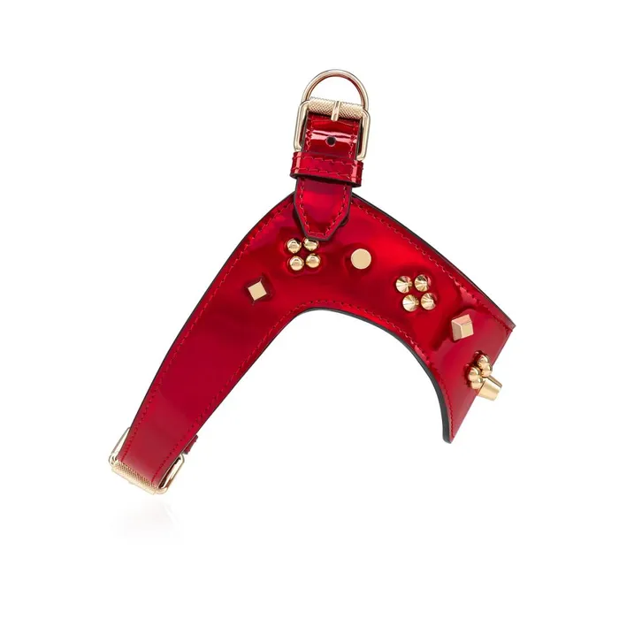 WomenMen Loubiharness S Pet Harness 8211 Patent Calf Psychic And Spikes Carasky 8211 Loubi Red Christian Louboutin Pet Accessories WomenMen Loubiharness S Pet Harness 8211 Patent Calf Psychic And Spikes Carasky 8211 Loubi Red Christian Louboutin Pet Accessories