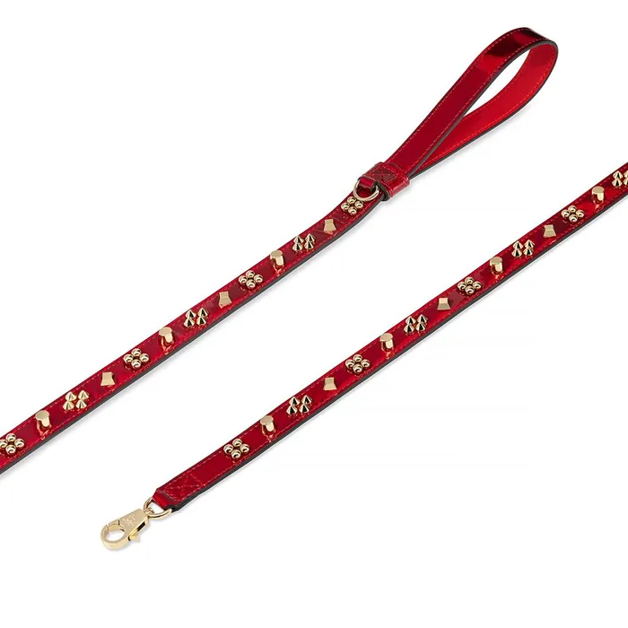 WomenMen Loubileash M Pet Leash 8211 Patent Calf Psychic And Spikes Carasky 8211 Loubi Red Christian Louboutin Pet Accessories WomenMen Loubileash M Pet Leash 8211 Patent Calf Psychic And Spikes Carasky 8211 Loubi Red Christian Louboutin Pet Accessories