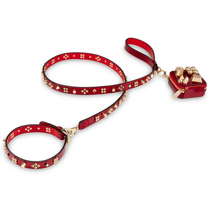 WomenMen Loubileash M Pet Leash 8211 Patent Calf Psychic And Spikes Carasky 8211 Loubi Red Christian Louboutin Pet Accessories WomenMen Loubileash M Pet Leash 8211 Patent Calf Psychic And Spikes Carasky 8211 Loubi Red Christian Louboutin Pet Accessories