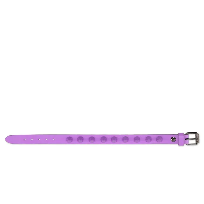 WomenMen Loubilink Bracelet 8211 Calf Leather And Spikes 8211 Frou Frou Purple Christian Louboutin Bracelets