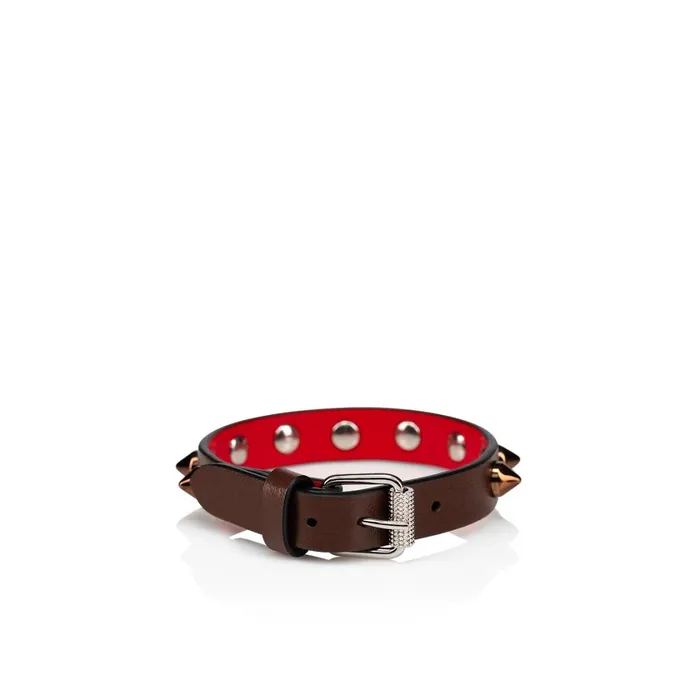 WomenMen Loubilink Bracelet Bracelet 8211 Calf Leather 8211 Nude 8 Nude Christian Louboutin Bracelets