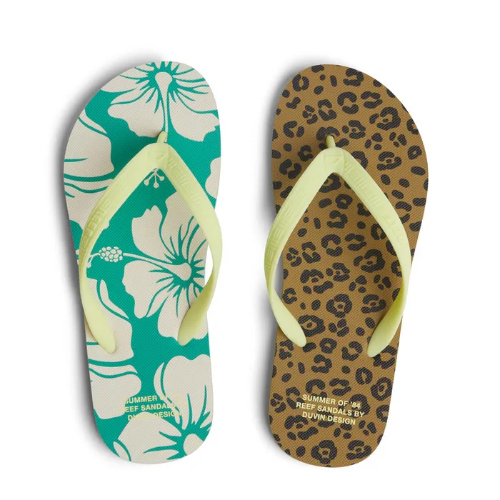 WomenMen Reef Sandals Seaside X Duvin Floralleopard WomenMen Reef Sandals Seaside X Duvin Floralleopard