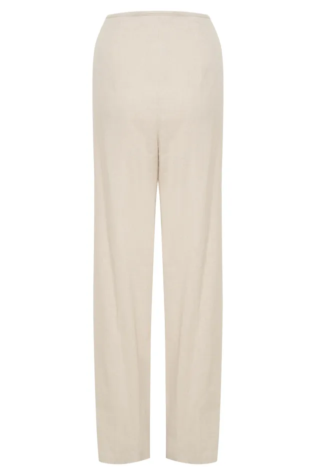 Women Meshki Bottoms Adrina Straight Leg Linen Pant 8211 Natural