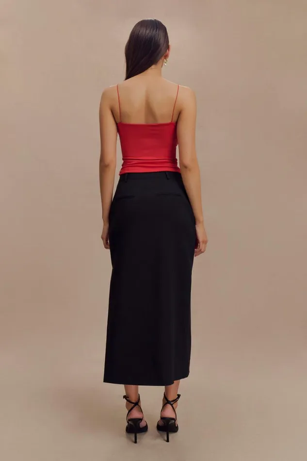 Women Meshki Bottoms Ambrose Midi Skirt 8211 Black