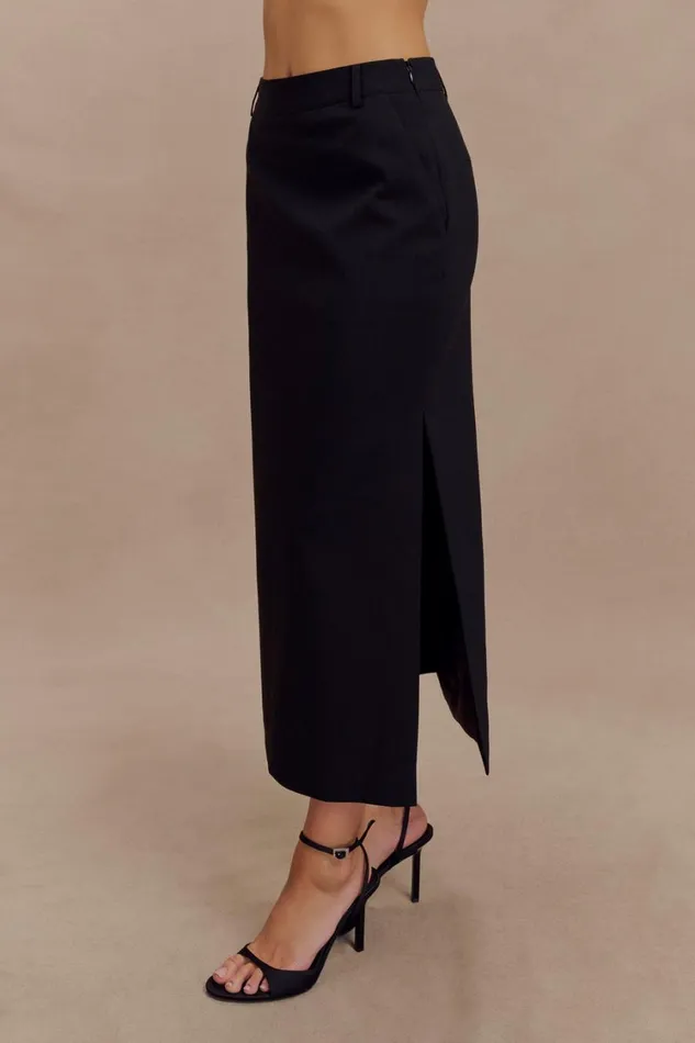 Women Meshki Bottoms Ambrose Midi Skirt 8211 Black