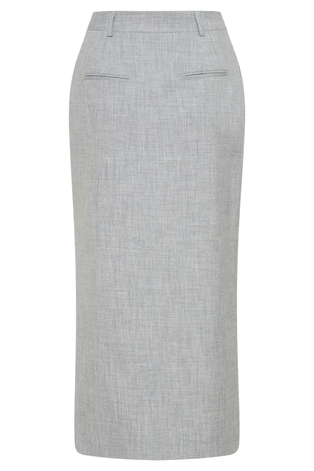 Women Meshki Bottoms Ambrose Midi Skirt 8211 Charcoal Marle