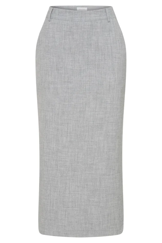 Women Meshki Bottoms Ambrose Midi Skirt 8211 Charcoal Marle