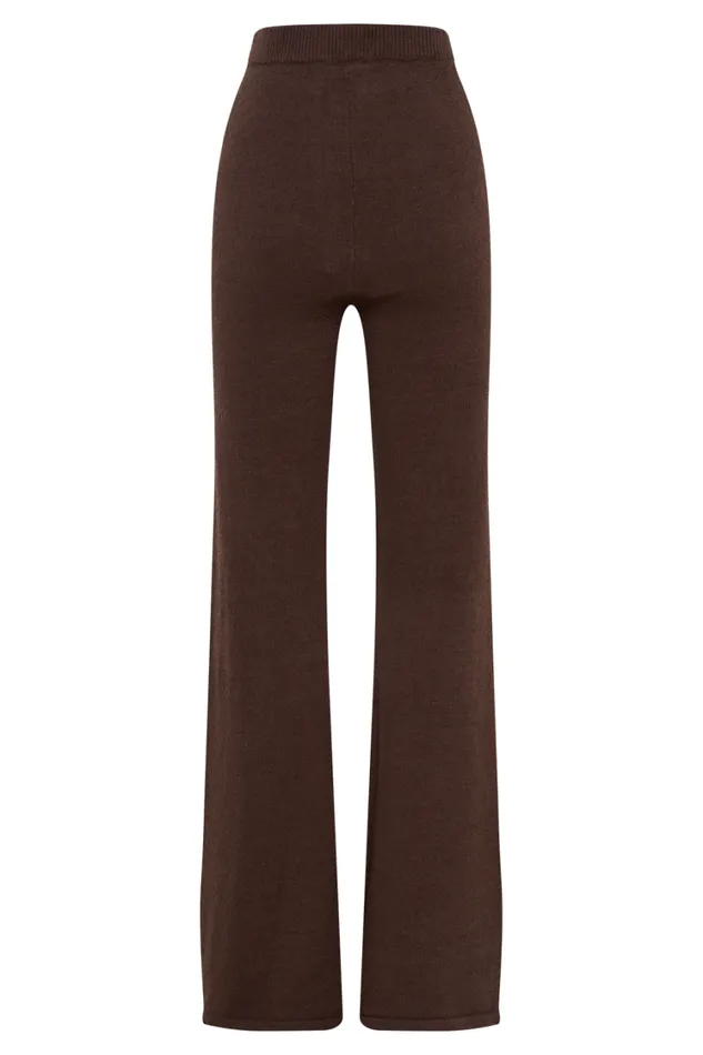 Women Meshki Bottoms Angelina Knit Pants 8211 Chocolate