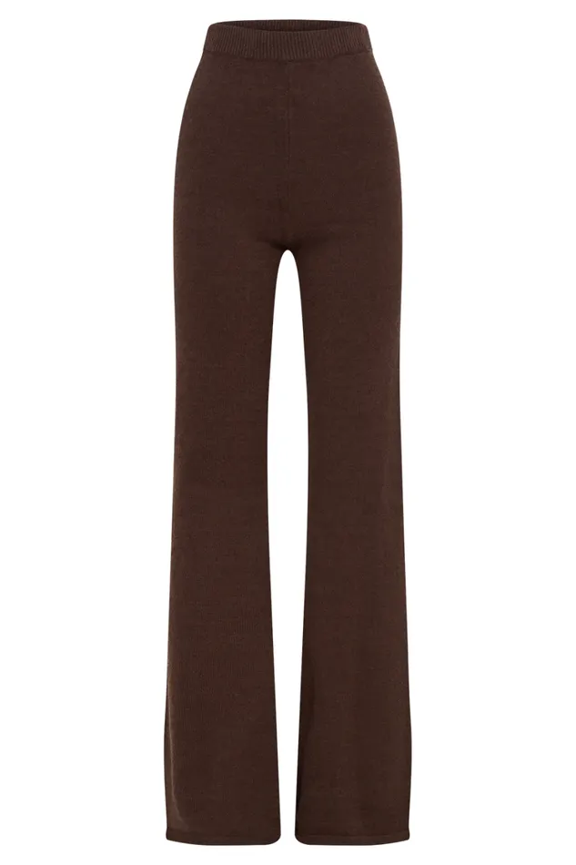 Women Meshki Bottoms Angelina Knit Pants 8211 Chocolate