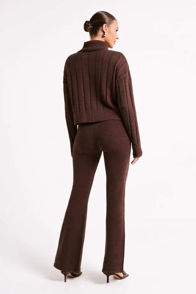 Women Meshki Bottoms Angelina Knit Pants 8211 Chocolate