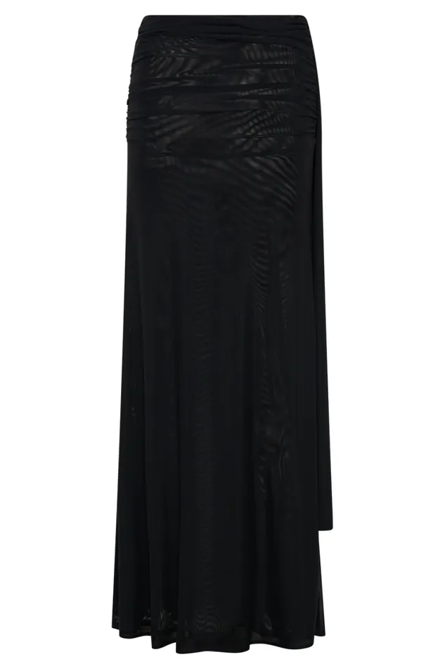 Women Meshki Bottoms Arna Mesh Maxi Skirt 8211 Black