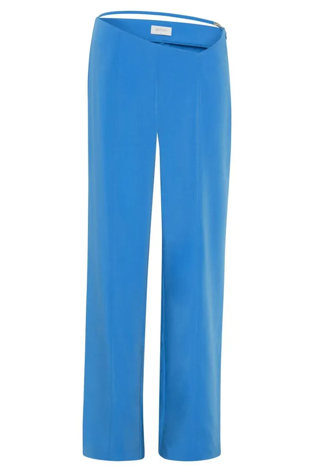 Women Meshki Bottoms Bahar Mid Rise Wide Leg Strap Pant 8211 Azure Blue Women Meshki Bottoms Bahar Mid Rise Wide Leg Strap Pant 8211 Azure Blue