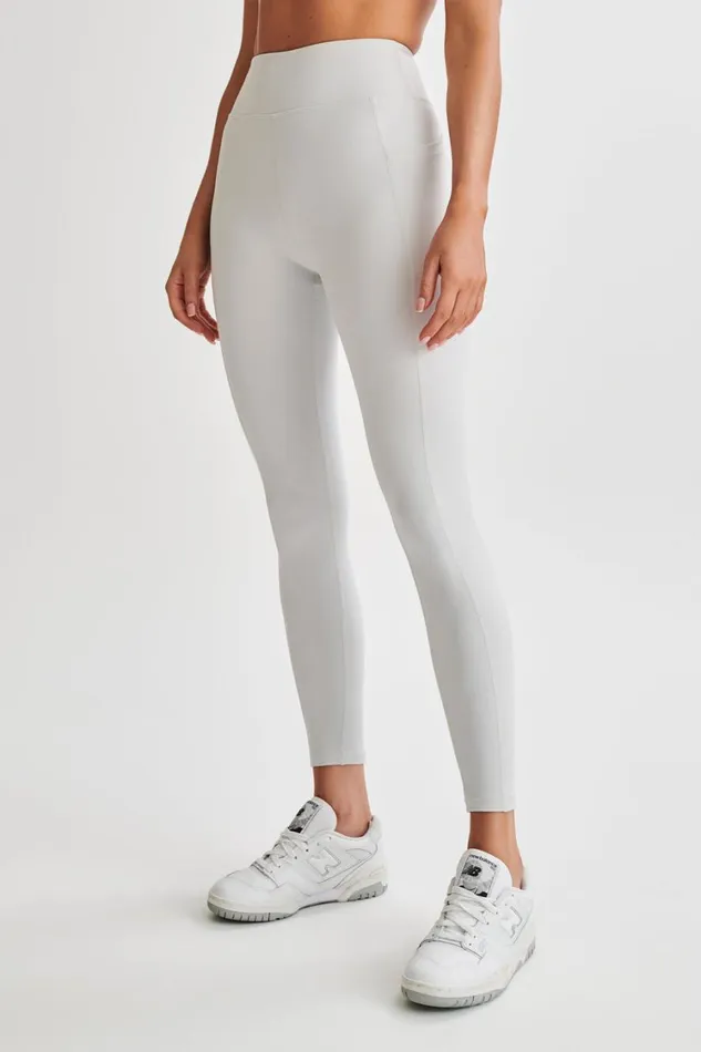 Women Meshki Bottoms Briar V Back Leggings With Pockets 8211 Ice Grey