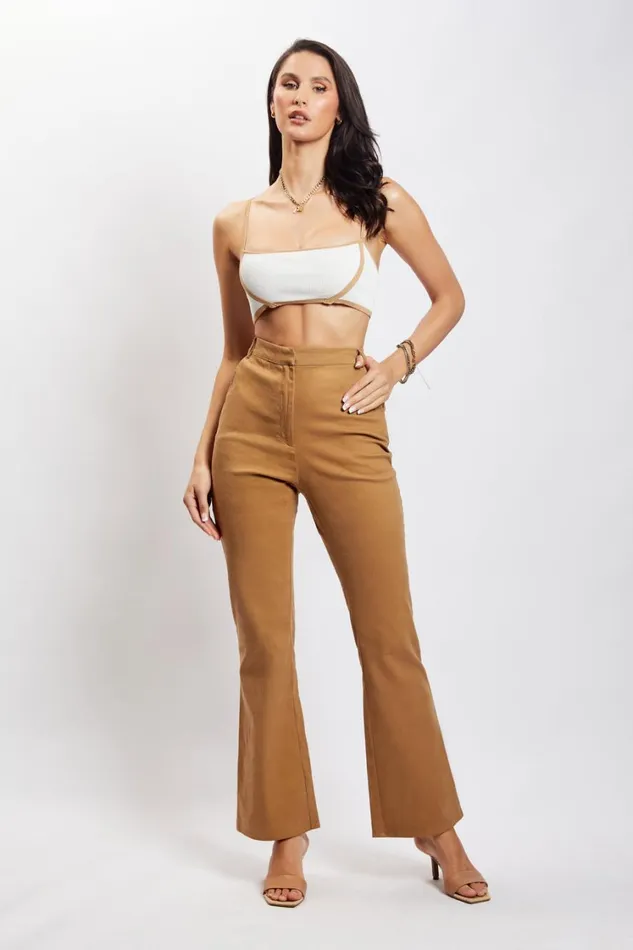 Women Meshki Bottoms Cindy Flare Pants 8211 Camel Women Meshki Bottoms Cindy Flare Pants 8211 Camel