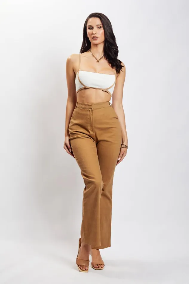 Women Meshki Bottoms Cindy Flare Pants 8211 Camel Women Meshki Bottoms Cindy Flare Pants 8211 Camel
