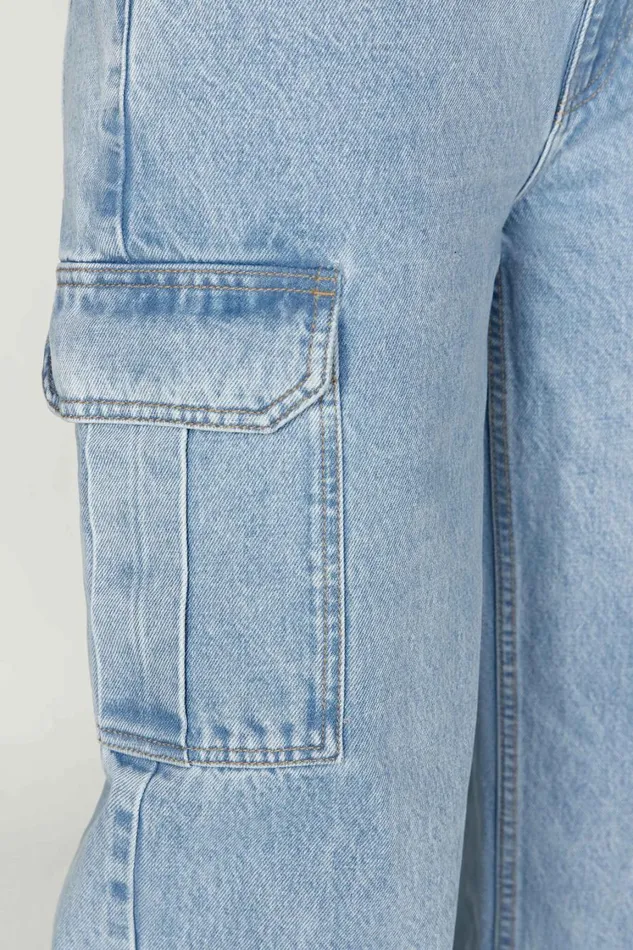 Women Meshki Bottoms Jagger Mid Rise Oversized Denim Jean 8211 Mid Blue