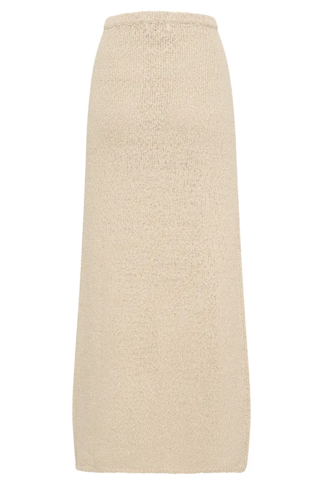 Women Meshki Bottoms Moira Boucle Maxi Skirt 8211 Wheat