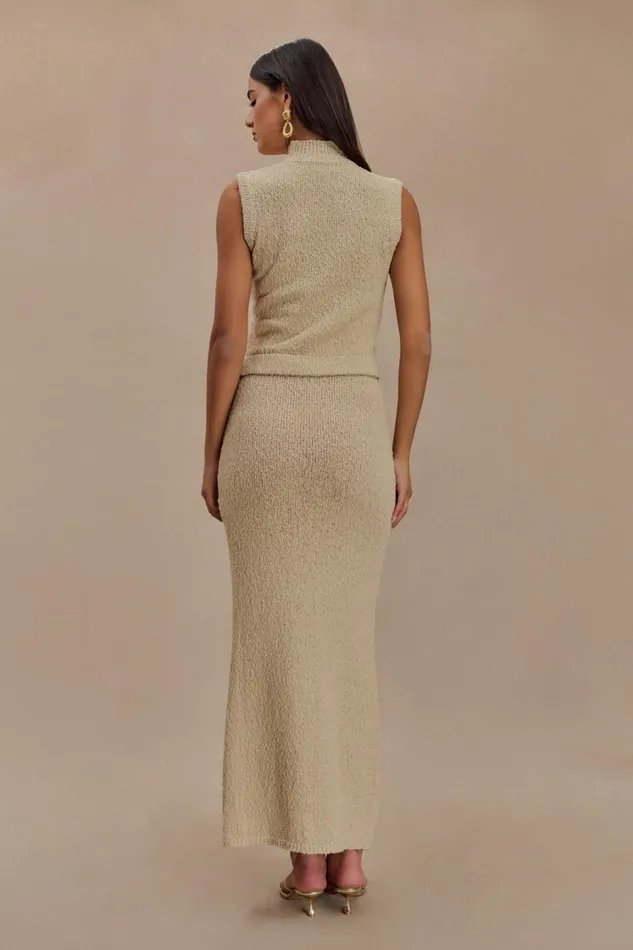 Women Meshki Bottoms Moira Boucle Maxi Skirt 8211 Wheat