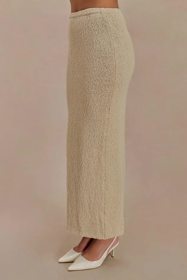 Women Meshki Bottoms Moira Boucle Maxi Skirt 8211 Wheat