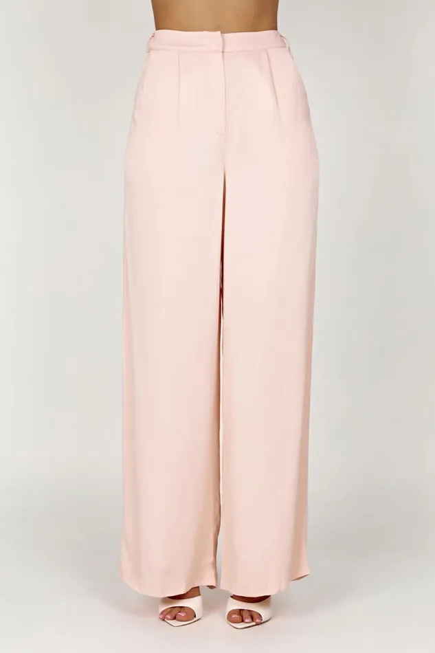 Women Meshki Bottoms Nour Satin Wide Leg Pant 8211 Apricot