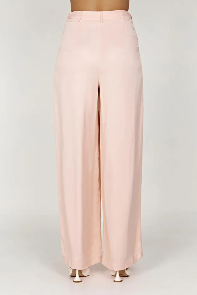 Women Meshki Bottoms Nour Satin Wide Leg Pant 8211 Apricot