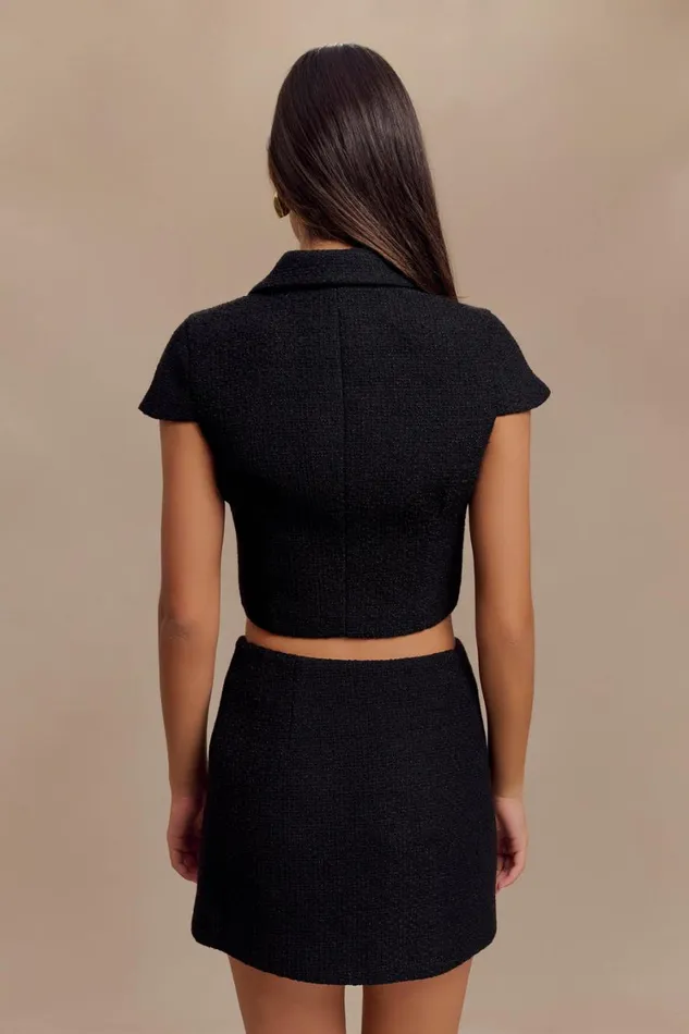 Women Meshki Bottoms Parisa Boucle Skirt 8211 Black
