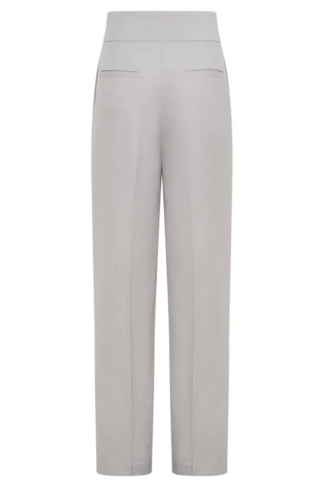 Women Meshki Bottoms Penelope Pleated High Waisted Pants 8211 Grey