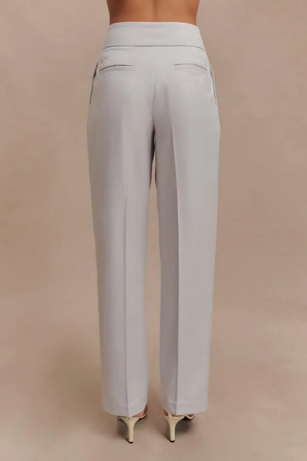 Women Meshki Bottoms Penelope Pleated High Waisted Pants 8211 Grey