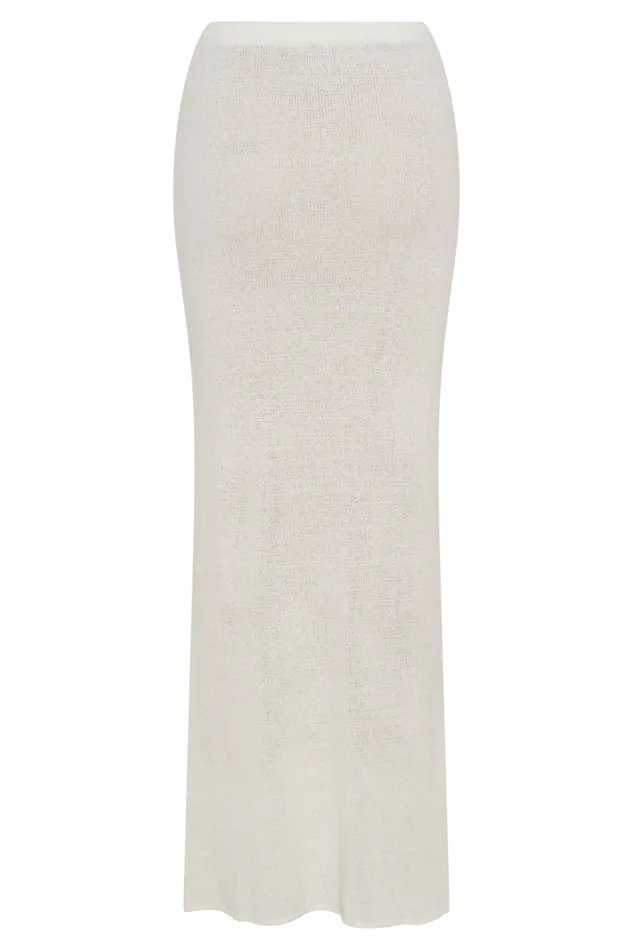 Women Meshki Bottoms Phoebe Knit Maxi Skirt 8211 Ivory