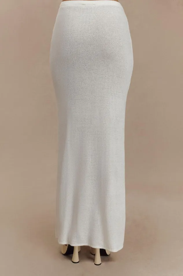 Women Meshki Bottoms Phoebe Knit Maxi Skirt 8211 Ivory
