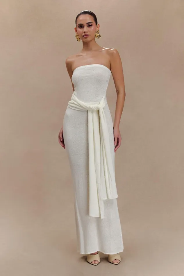 Women Meshki Bottoms Phoebe Knit Maxi Skirt 8211 Ivory