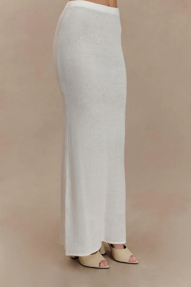 Women Meshki Bottoms Phoebe Knit Maxi Skirt 8211 Ivory