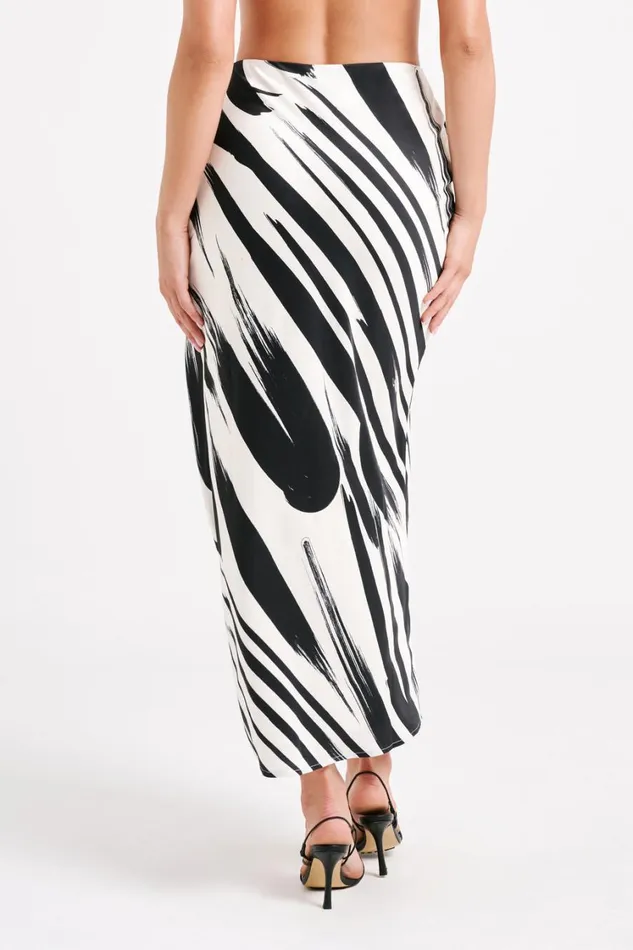 Women Meshki Bottoms Rita Printed Maxi Skirt 8211 Abstract Print